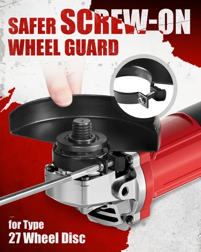 Vista 7 de AVID POWER Amoladora angular de 4-1/2 pulgadas, amoladora eléctrica de 750 W, 6.5 amperios, 11500 RPM, con muelas de molienda y corte, mango