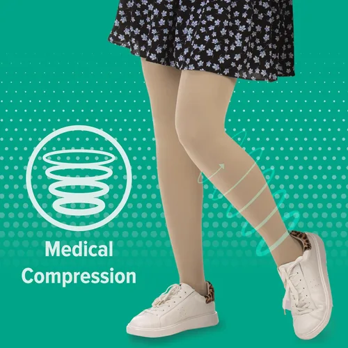 Vista 5 de Juzo Soft 2002 Thigh-High 30-40 mmHg Open Toe Compression Stocking with Silicone Top Band - Men & Women, Petite