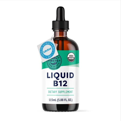 Vista 7 de Vimergy Suplemento orgánico de vitamina B12 líquida USDA de 2500 mcg, metilcobalamina y adenosilcobalamina, apoyo energético de absorción rápida