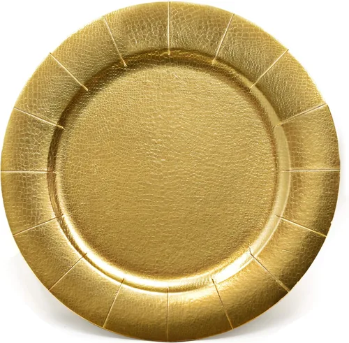 Vista 9 de Gift Boutique 24 piezas de platos desechables redondos negros de 13" de alta resistencia, bandeja de servir para cena, platos de papel y cartón