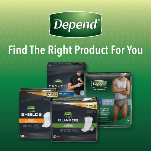 Vista 8 de Depend Fresh Protection - Pañales para adultos, ropa interior para incontinencia para hombres, desechables, máximo, pequeño/mediano, gris, 19