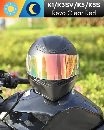 Vista 2 de Visera para casco de motocicleta para K1 K3SV K5 K5-S, visera de repuesto con protección UV y antiarañazos, universal