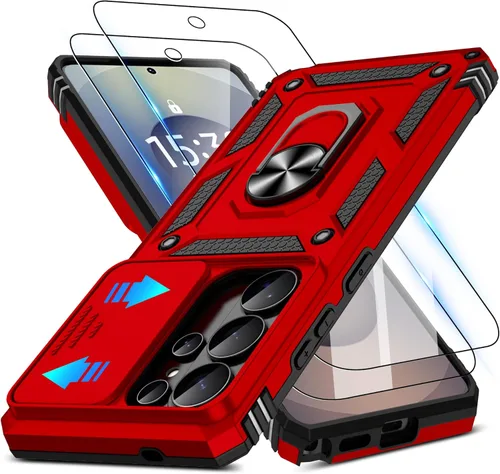 Vista 68 de Funda para Samsung Galaxy Note 20 5G con (2 piezas) protector de pantalla HD, resistente a prueba de golpes con soporte de rotación de 360°