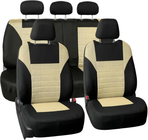 Vista 31 de Fundas de malla 3D de primera calidad para asiento de auto, camión o caravana, de FH GROUP (FH-FB068115), Gris