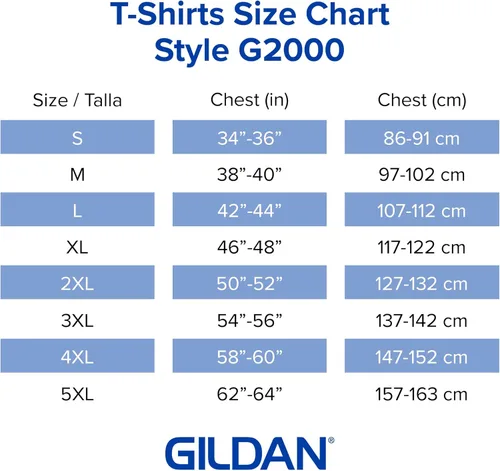 Vista 4 de Gildan Ultra Cotton G2000 Camiseta de algodón para hombre, paquete de varias
