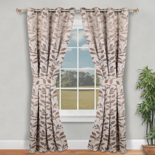 Vista 78 de Superior Cortinas opacas, oscurecimiento de la habitación para dormitorio, bloqueo solar, térmicas, cortinas bohemias modernas, colección de hojas