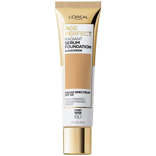 Vista 37 de L'Oreal Paris Age Perfect - Base de suero radiante con SPF 50, almendra, 1 onza