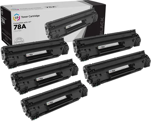 LD, cartuchos de tóner negros Hewlett Packard CE278A/78A compatibles con cartuchos para LaserJet P1566, Pro M1536dnf y Pro P1606dn 5 por paquete -