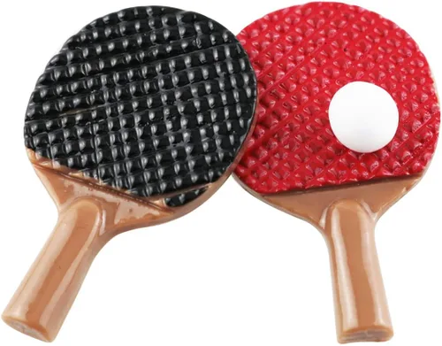 Vista 2 de TAODAN Mini raqueta de tenis de mesa 3 en 1/12 con muebles de simulación de pelota, juguetes de ping-pong, decoración de casa de muñecas