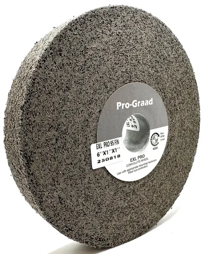 Vista 15 de EXL PRO Rueda de pulido de desbarbado convoluto – 6 x 1 pulgada x 1 pulgada 9S de carburo de silicio mediano – grado profesional – Rueda