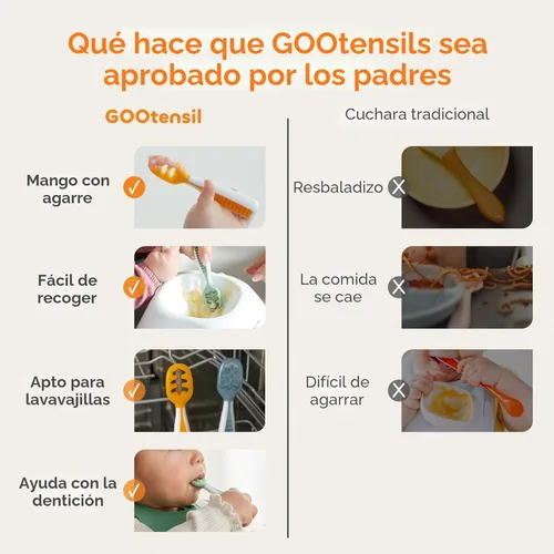 Vista 9 de NumNum Juego de Cucharas para Bebé, Baby Essentials Pre-Cuchara GOOtensils para 6+ Meses, Cucharas de Autoalimentación de Primera Etapa para Destete