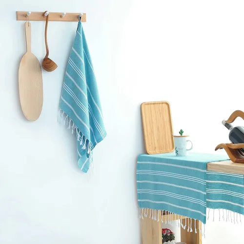 Vista 170 de Cacala Toallas de cocina 100% algodón turco, altamente absorbentes, suaves, de secado rápido, con lazo para colgar, para gimnasio, yoga, baño