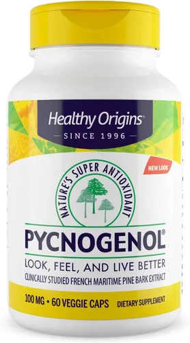 Healthy Origins Pycnogenol (Nature's Super Antioxidant) 100 mg, 60 unidades