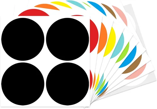 Vista 16 de STARLIBOO Calcomanías de punto negro, calcomanías circulares extraíbles de 3 pulgadas, para oficina, venta de garaje, venta de patio (200 piezas)