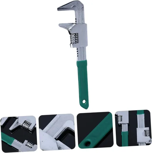 Vista 4 de Llave de ángulo recto en forma de F, alicates de acero para fontanería, alicates ajustables para apretar y aflojar accesorios, diseño de agarre