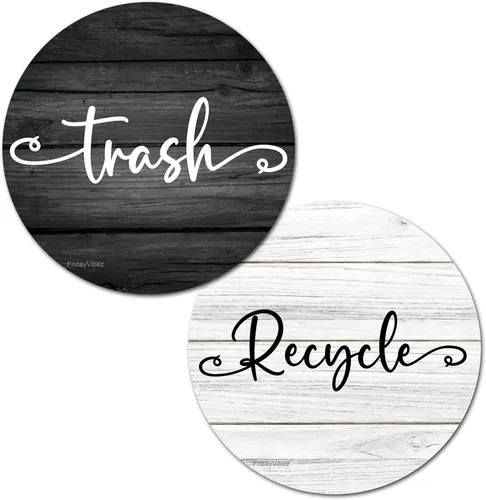 Imanes de Reciclaje y Basura Estilo Granja para Botes de Basura de Cocina y Contenedores de Reciclaje, Combo de Imanes de Basura y Reciclaje para