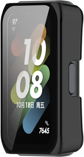 Vista 3 de Funda protectora de pantalla compatible con Huawei Band 7, protector de pantalla resistente a los arañazos, funda protectora completa para Huawei