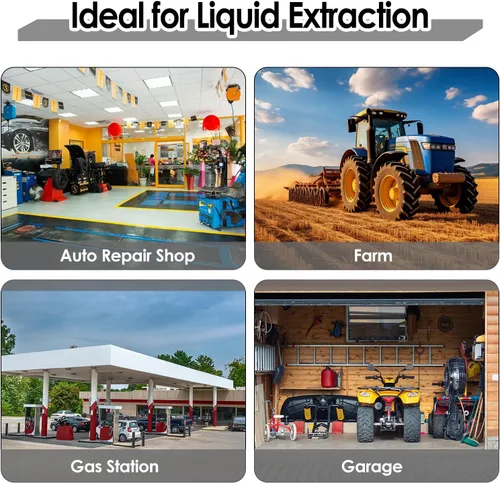 Vista 7 de Bomba de tambor de 55 galones, bomba de aceite manual de aluminio de 7 GPM, se adapta a tambores y barriles de 15 a 55 galones, compatible