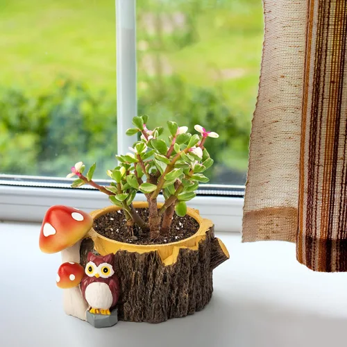 Vista 6 de Macetas para Suculentas con Forma de Erizo con Orificio de Drenaje, Macetas para Plantas de Interior/Cactus/Suculentas, Maceta de Interior Regalo