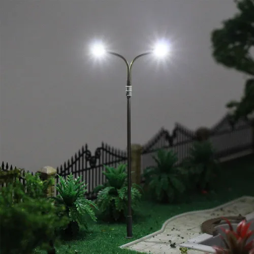 Vista 3 de LQS13W 10pcs modelo ferroviario tren lámpara poste calle luces HO OO TT escala LED nuevo