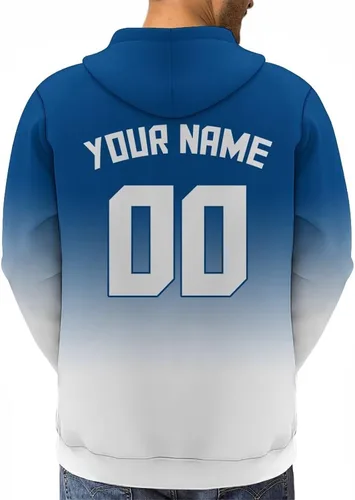 Vista 5 de Custom Baseball Gradient Hoodies-Personalized Name Number Pullover Hooded Sweatshirts Fans Gift for Men,Women,Youths
