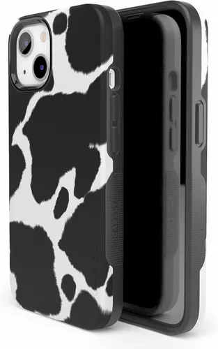 Vista 5 de Funda Casely para iPhone 14 Plus Mood Actual Impronta de Vaca Compatible con MagSafe Diseño Protector Audaz
