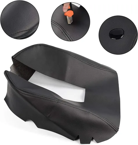 G-PLUS Tapa de consola de cuero compatible con Chevy Tahoe, Suburban 2007-2013 negro