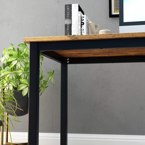 Vista 118 de DlandHome Escritorio pequeño para computadora de 31.5 pulgadas, mesa de escritura para espacios pequeños, mesa de estudio, escritorio para Negro