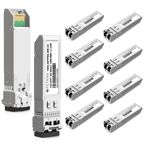 Vista 8 de 10GBASE-LR SFP+ Módulo Transceptor Óptico, 1310nm, 6.2 mi, DDM, Duplex LC SMF, 10 unidades, Gris, Sólido