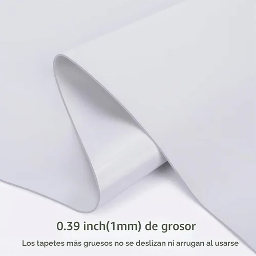 Vista 3 de LONGFITE Tapete extra grande de silicona gruesa antideslizante y resistente al calor para enrollar masa de pastelería, protector de encimera
