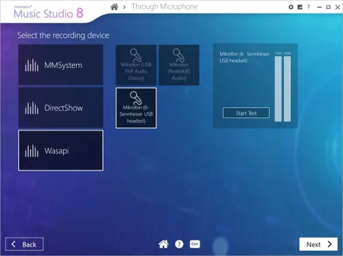 Vista 7 de Audio Recorder and Editor - professional sound studio for recording, editing and playing all common audio files WAV, AIFF, FLAC, MP2, MP3, OGG for