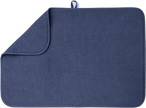 Vista 11 de Bellemain XXL Tapete para Platos de Microfibra para Secar Platos, Súper Absorbente (Negro, 17" x 24")