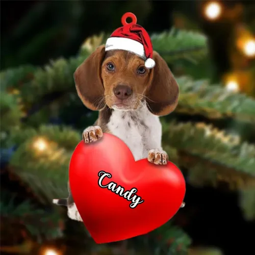 Vista 63 de Amantes de los perros de Navidad, corazón de perro de Navidad disponible para muchos perros Malamute de Alaska, adorno de Navidad, adorno