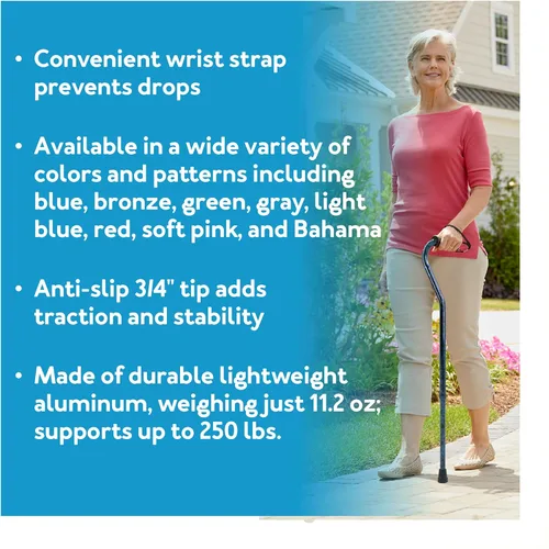 Vista 2 de Carex Health Brands Designer - Bastón compensado, Bahama, 1 unidad