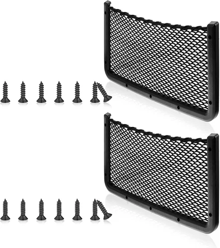 Vista 14 de Frienda 2 unidades de marco de plástico ABS para almacenamiento de automóvil, bolsa de red de malla para teléfono, soporte de red de almacenamiento