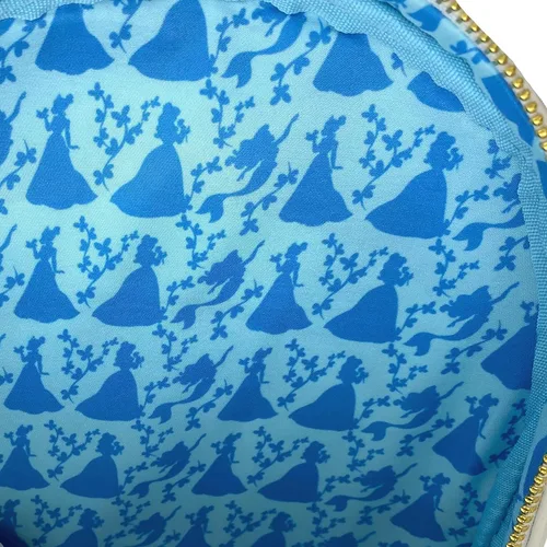 Vista 4 de Loungefly Exclusive Princess - Bolso de hombro con doble correa de cristal manchado