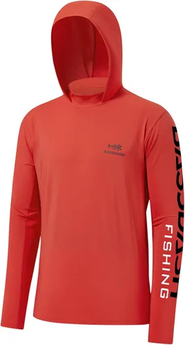 Vista 34 de BASSDASH UPF 50+ - Sudadera con capucha para hombre, protección solar UV, manga larga, rendimiento