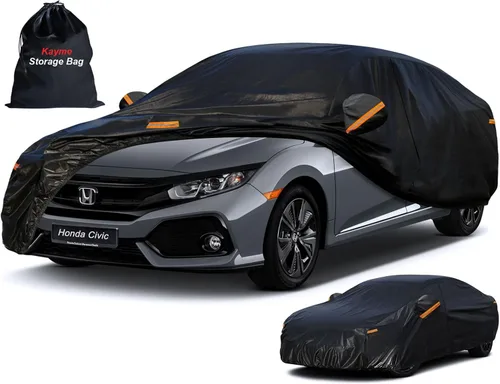 Vista 14 de Kayme Funda de auto de 7 capas para SUV, ajuste personalizado para Hyundai Santa Fe (2006-2025), impermeable, para todo tipo de clima