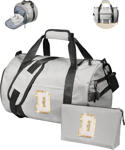 Vista 23 de Regalo para Adolescentes, Bolsa de Viaje para Niñas, Bolsas de Fin de Semana para Niños con Compartimento para Zapatos, Bolsa de Fin de Semana