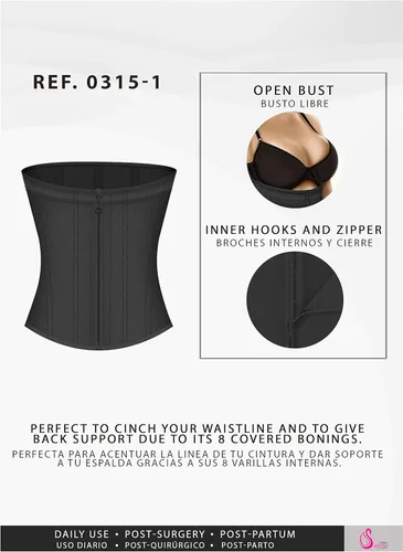 Vista 3 de Fajas colombianas Salome 315 1, reductor de cintura, ceñidor de cintura.