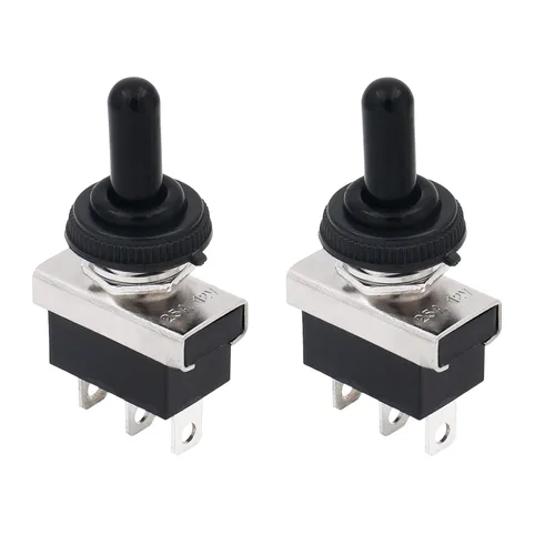 Vista 14 de Baomain, interruptor de conmutación SPST con apagado-encendido, 2 clavijas, 12 V 25 A con cubierta impermeable para auto