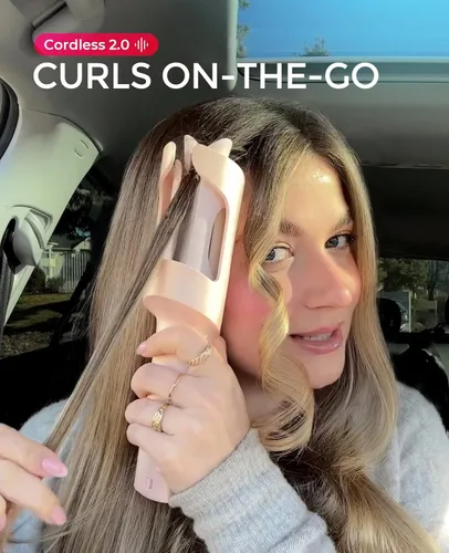 Vista 9 de Rizador Inalámbrico Automático TYMO - TYMO CurlGo de 1 Pulgada, Rizador Giratorio de Varilla para Ondas de Playa, Rizadores de Pelo Portátiles