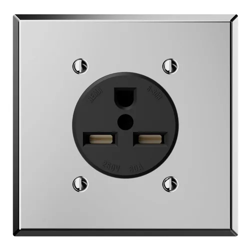 Vista 7 de ELEGRP Toma de corriente de montaje empotrado de 50 amperios y 250 V, receptáculo NEMA 6-50R, salida de soldador de hoja recta, resistente, conexión