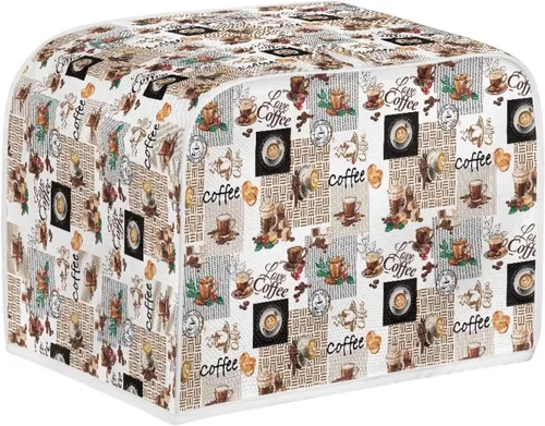 Vista 13 de Cubierta para tostadora con diseño de bandera americana y pájaros florales, protector de tostadora compatible con 2 rebanadas, cubierta protectora