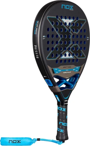 Vista 2 de NOX Pala de pádel AT10 Pro Cup Soft 2026 Agustin Tapia Forma de lágrima Pala Padel Fibra de vidrio cara plateada, HR3 Soft Eva Core