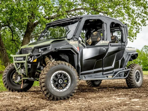 Vista 2 de SuperATV Primal Soft Cab Enclosure Puertas Superiores para Polaris General XP 4 1000 2020+ Resistente a las abrasiones Los broches mantienen