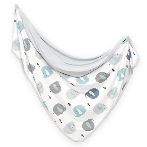Vista 21 de GRSSDER Mantas de bebé súper suaves de jersey elástico para envolver a niñas y niños, manta de punto reversible de doble capa 34 x 44, extra grande