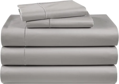 Vista 416 de LANE LINEN - Sábanas individual 100% algodón egipcio suave, cómodo y grueso de calidad de hotel, costuras reforzadas totalmente elásticas, sin