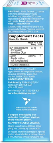 Vista 19 de Digestive Advantage Probióticos + enzimas digestivas lactasa para la salud digestiva, probióticos diarios para mujeres y hombres hinchazón