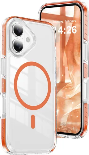 Vista 29 de LEMAXELERS Funda magnética transparente para iPhone 18 Pro Max, color negro